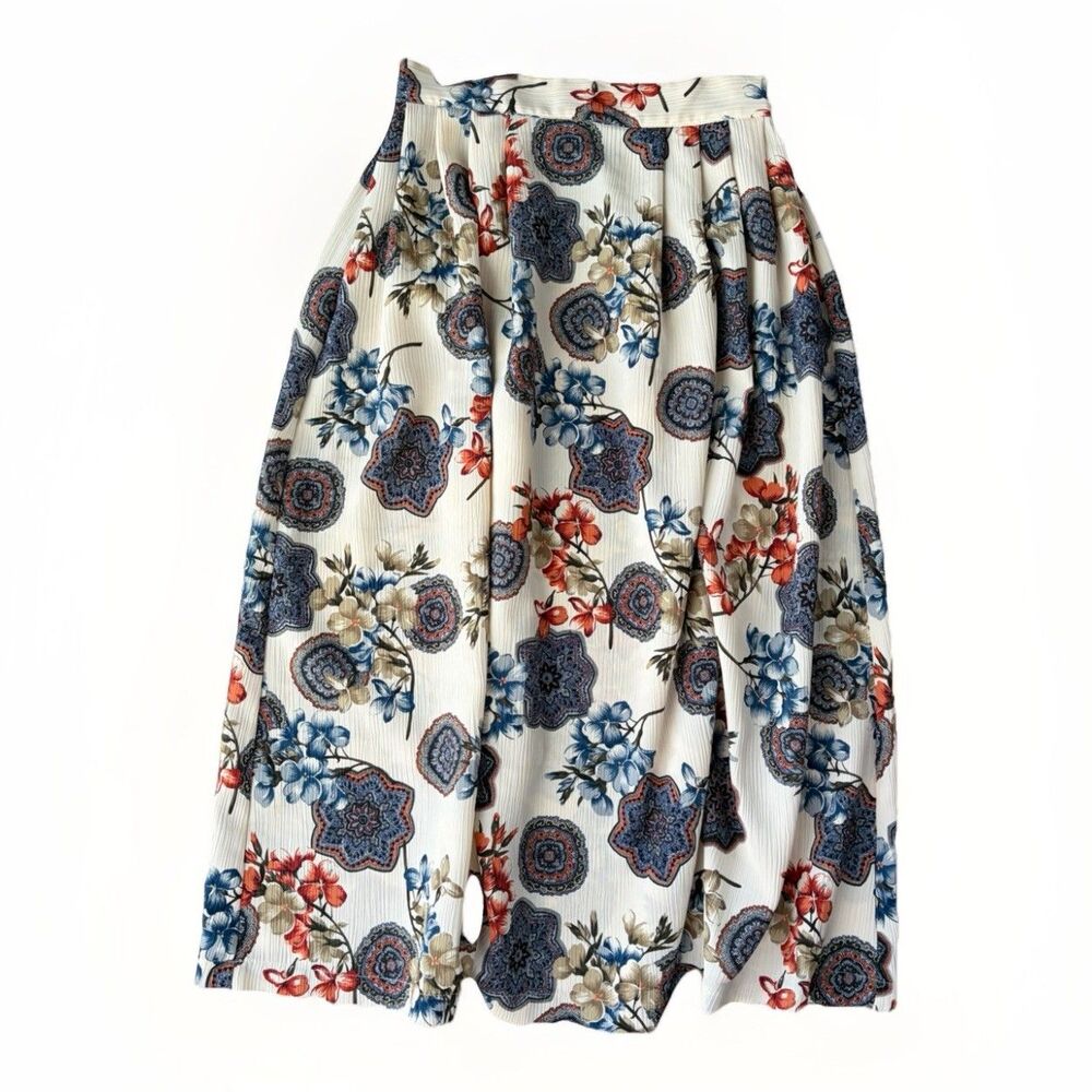 VTG Petite Sophisticate Skirt Size Small Petite Floral Medallion Prairie Cottage